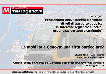 La mobilità a Genova: una città particolare?