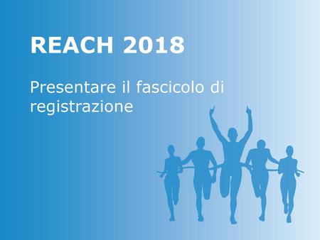 REACH 2018 Presentare il fascicolo di registrazione.