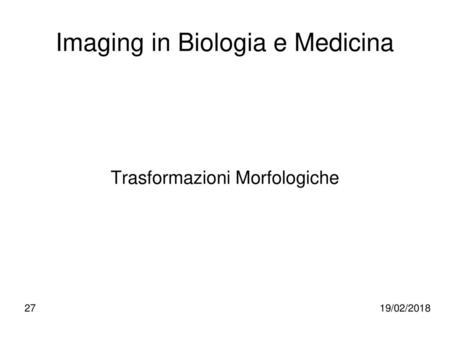 Imaging in Biologia e Medicina