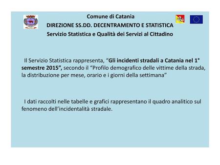 Comune di Catania DIREZIONE SS. DD