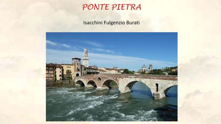 PONTE PIETRA Isacchini Fulgenzio Burati.
