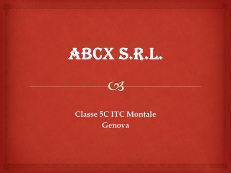 Classe 5C ITC Montale Genova