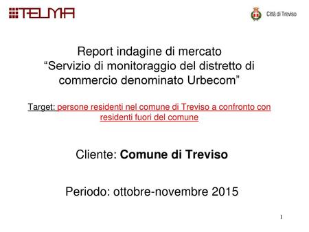 Cliente: Comune di Treviso Periodo: ottobre-novembre 2015