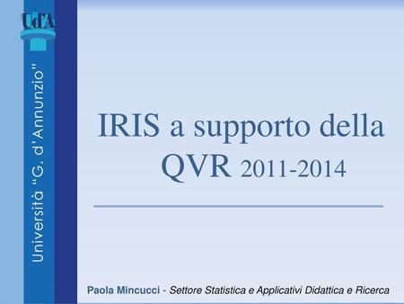 IRIS a supporto della QVR