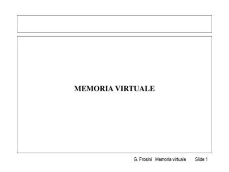 G. Frosini Memoria virtuale Slide 1