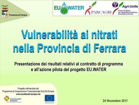 Vulnerabilità ai nitrati nella Provincia di Ferrara