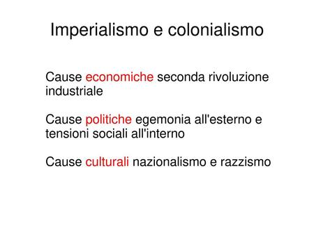 Imperialismo e colonialismo