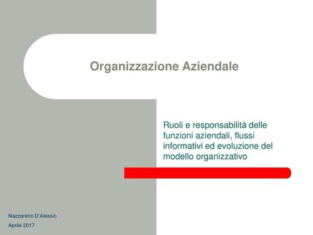 Organizzazione Aziendale