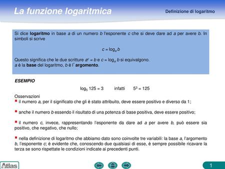 Definizione di logaritmo