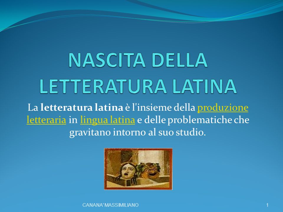 NASCITA DELLA LETTERATURA LATINA - ppt video online scaricare