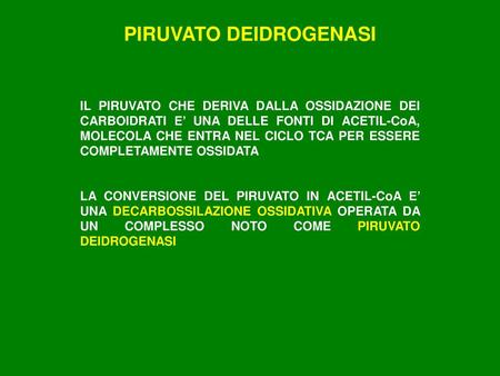 PIRUVATO DEIDROGENASI