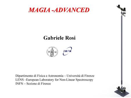 MAGIA -ADVANCED Gabriele Rosi