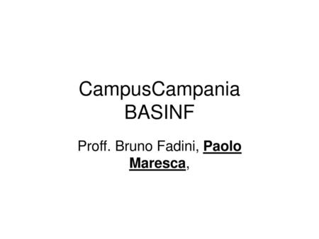 CampusCampania BASINF