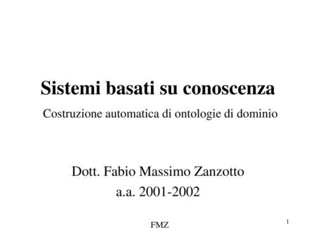 Dott. Fabio Massimo Zanzotto a.a