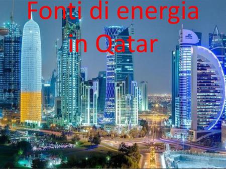 Fonti di energia in Qatar