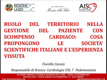 Responsabile di Branca Cardiologia USL 7 Pedemontana