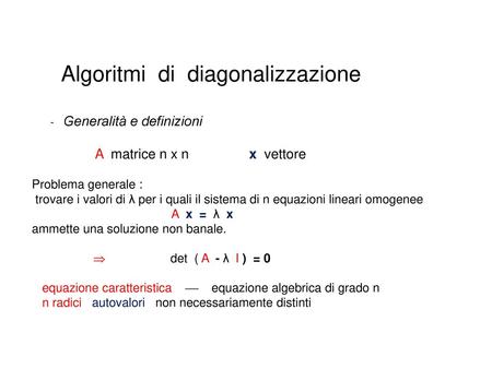 Algoritmi di diagonalizzazione