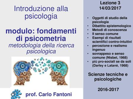 Scienze tecniche e psicologiche