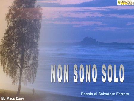 NON SONO SOLO Poesia di Salvatore Ferrara By Macc Dany.