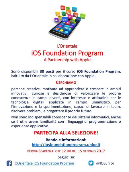 L’Orientale iOS Foundation Program A Partnership with Apple