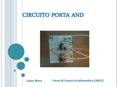 CIRCUITO PORTA AND Laura Mura Corso di Laurea in Informatica (ARE1)