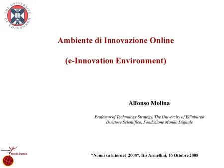 Ambiente di Innovazione Online (e-Innovation Environment)