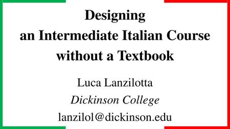 an Intermediate Italian Course