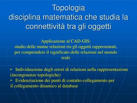 Applicazione al CAD-GIS: