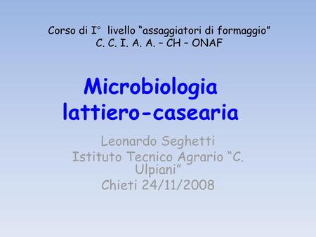 Microbiologia lattiero-casearia