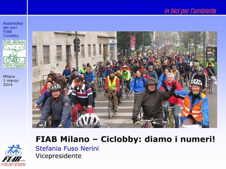 FIAB Milano – Ciclobby: diamo i numeri!