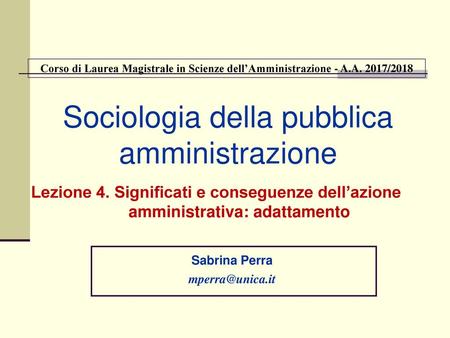 Sociologia della pubblica amministrazione