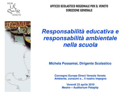 Responsabilità educativa e responsabilità ambientale nella scuola