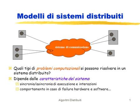 Modelli di sistemi distribuiti