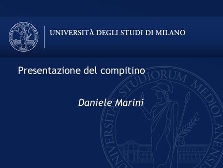 Presentazione del compitino