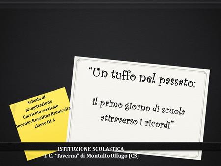 “Un tuffo nel passato: il primo giorno di scuola attraverso i ricordi”