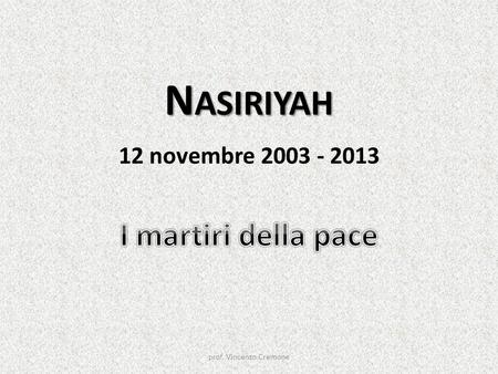 Nasiriyah 12 novembre I martiri della pace