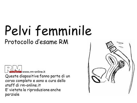 Pelvi femminile Protocollo d’esame RM