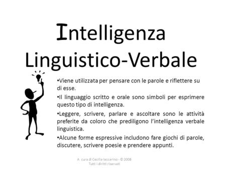 Intelligenza Linguistico-Verbale