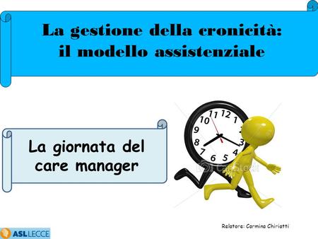 La gestione della cronicità: il modello assistenziale