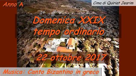 Domenica XXIX tempo ordinario