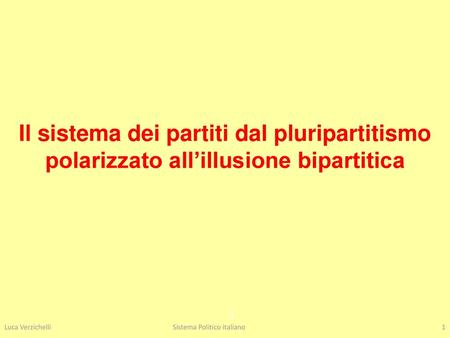 Sistema Politico italiano