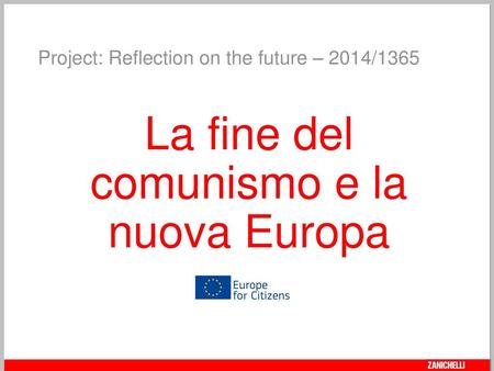 La fine del comunismo e la nuova Europa