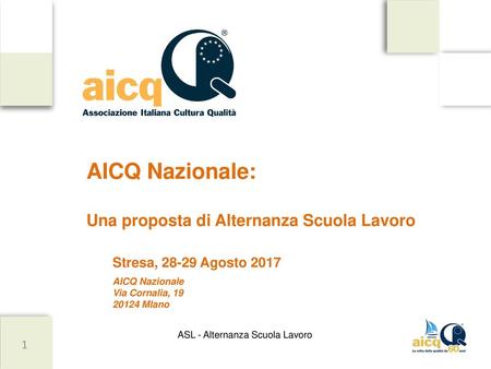 AICQ Nazionale: Una proposta di Alternanza Scuola Lavoro