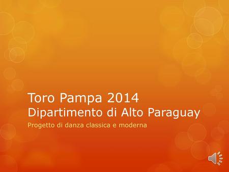 Toro Pampa 2014 Dipartimento di Alto Paraguay