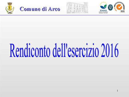 Rendiconto dell'esercizio 2016