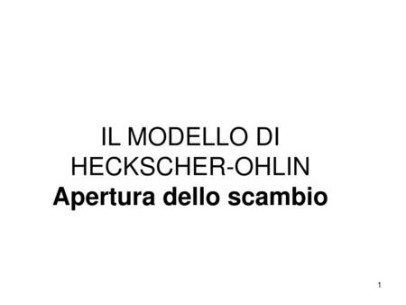 Apertura dello scambio