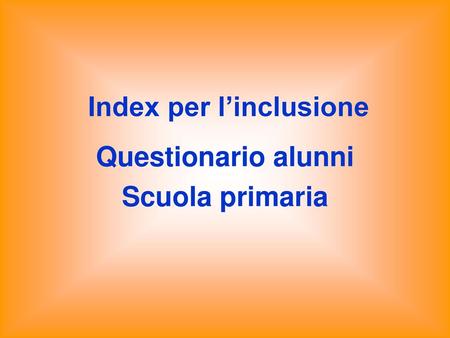 Index per l’inclusione