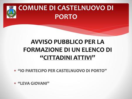 COMUNE DI CASTELNUOVO DI PORTO