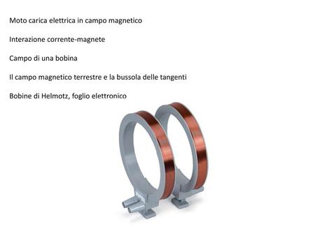 Moto carica elettrica in campo magnetico