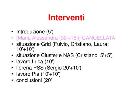 Interventi Introduzione (5') [Maria Alessandra (30'+15')] CANCELLATA